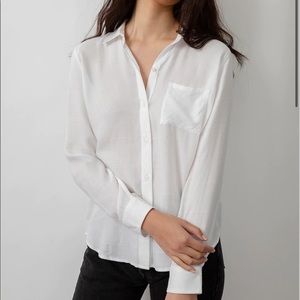NWT Rails Classic White Button Down Top